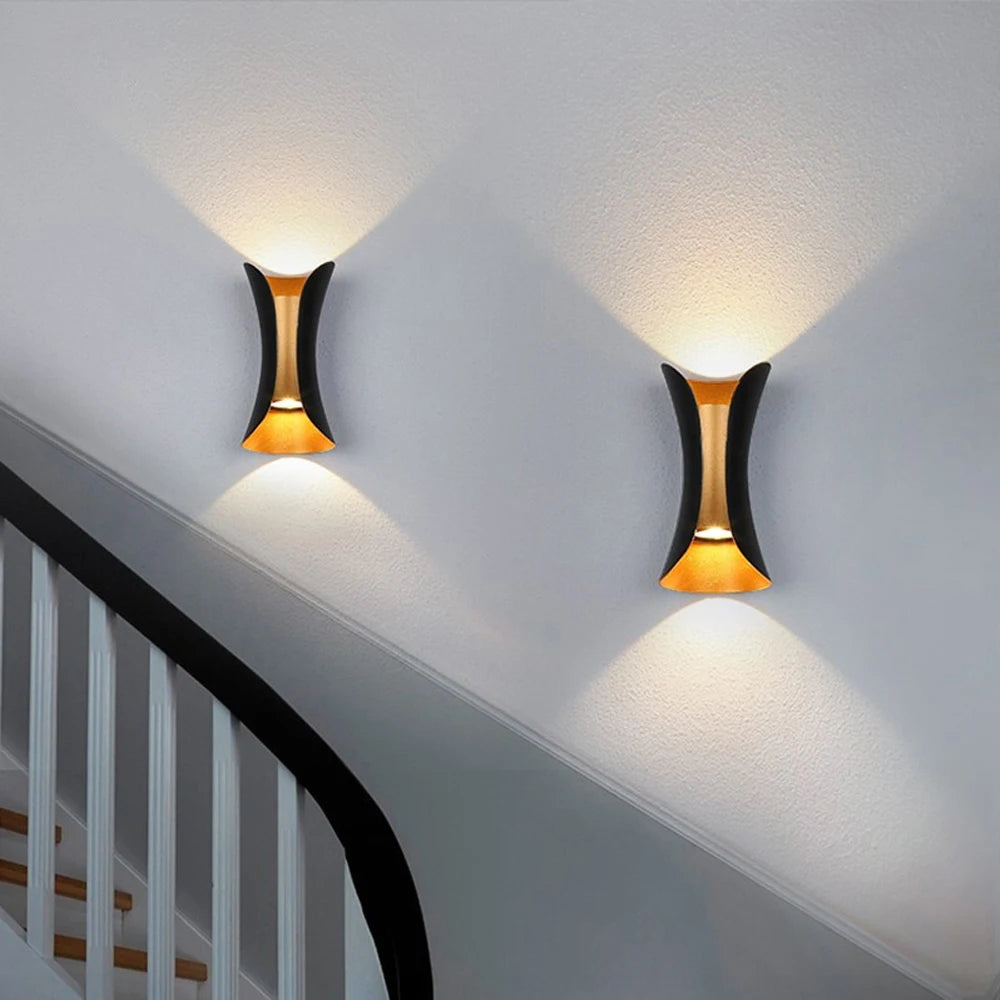 applique murale led moderne en aluminium étanche pour décoration extérieure - vue 3 sur 10