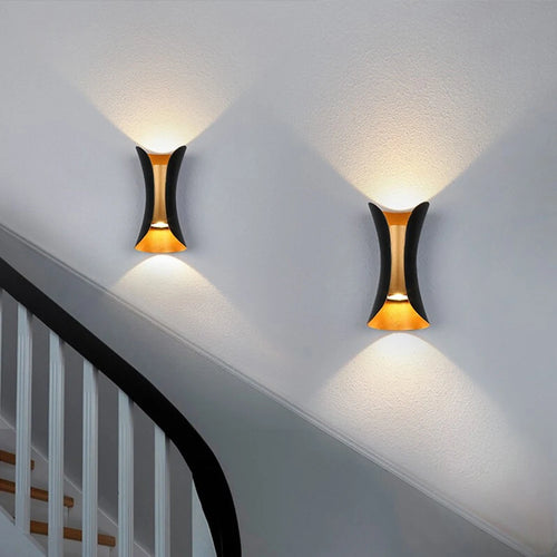 applique murale led moderne en aluminium étanche pour décoration extérieure - vue 4 sur 10