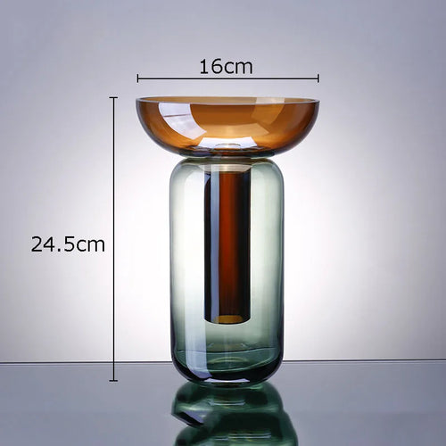 vase en verre dégradé pour fleurs décoratives hydroponiques - vue 9 sur 9