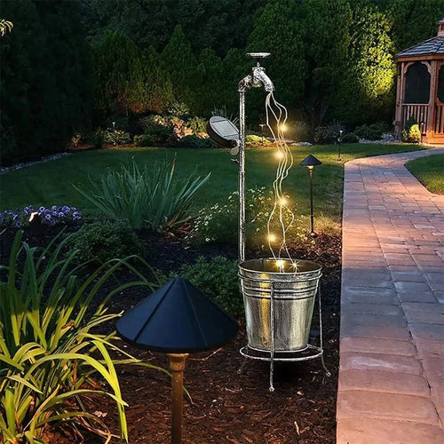 lampes solaires pour robinet d'arrosage décoration jardin extérieur - vue 4 sur 10