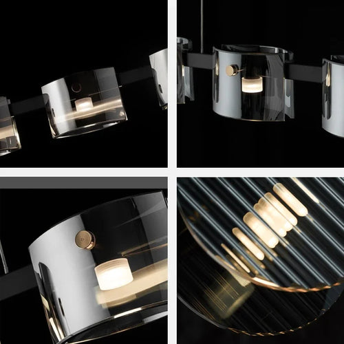 lustre moderne en verre minimaliste pour éclairage design - vue 6 sur 25