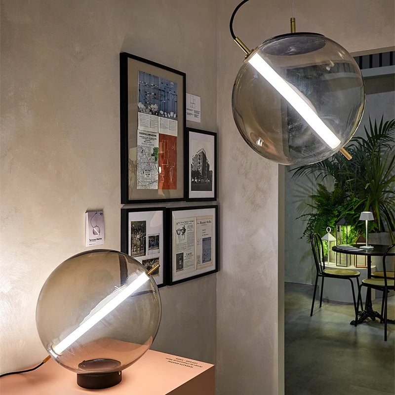 suspension créative en verre pour un éclairage moderne et élégant - vue 5 sur 9