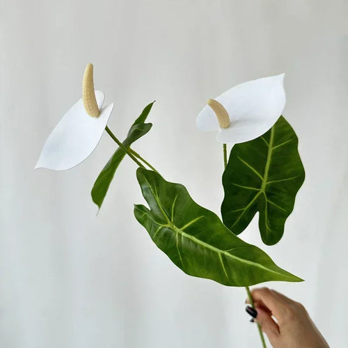 fleurs artificielles anthurium pour décoration de fête et vacances - vue 15 sur 16