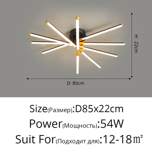 led plafonnier luminaire intérieur chambre salon hall cuisines - vue 15 sur 15