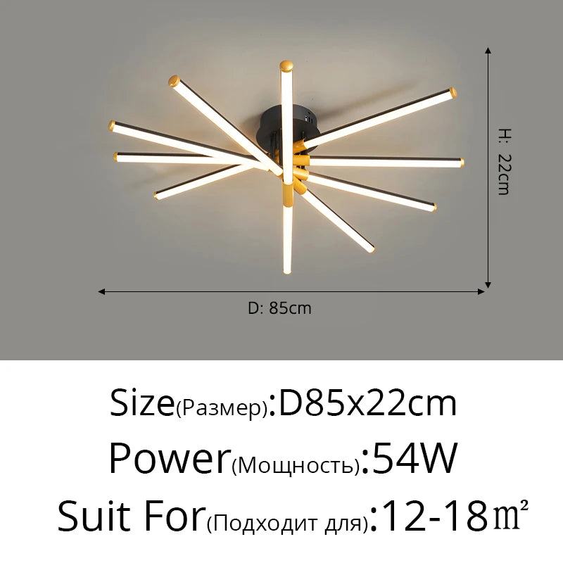 led plafonnier luminaire intérieur chambre salon hall cuisines - vue 14 sur 15