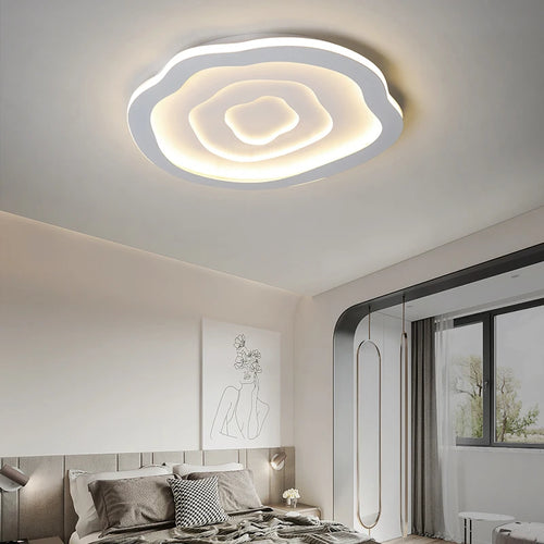 lustre led moderne pour éclairage intérieur design élégant - vue 4 sur 10