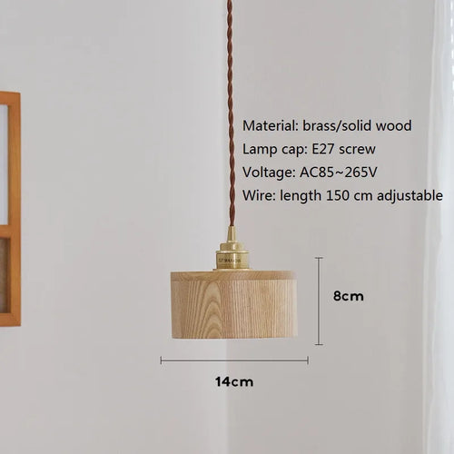 suspension LED en bois au design nordique moderne - vue 4 sur 10