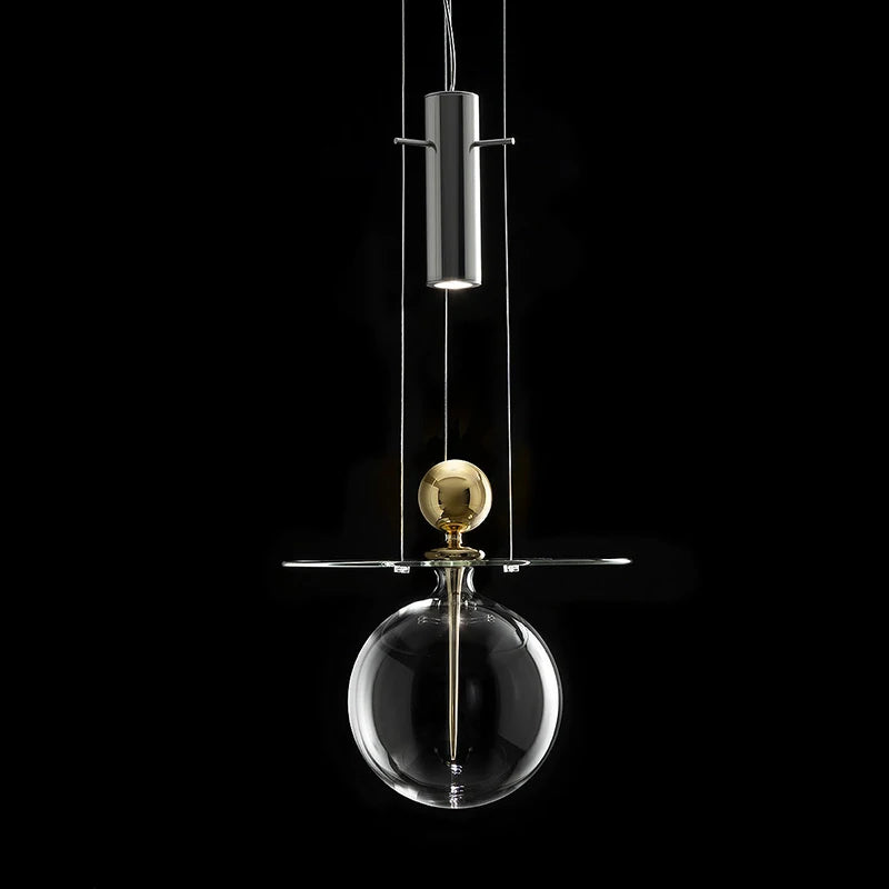 lustre en verre design post-moderne pour décoration intérieure - vue 3 sur 8