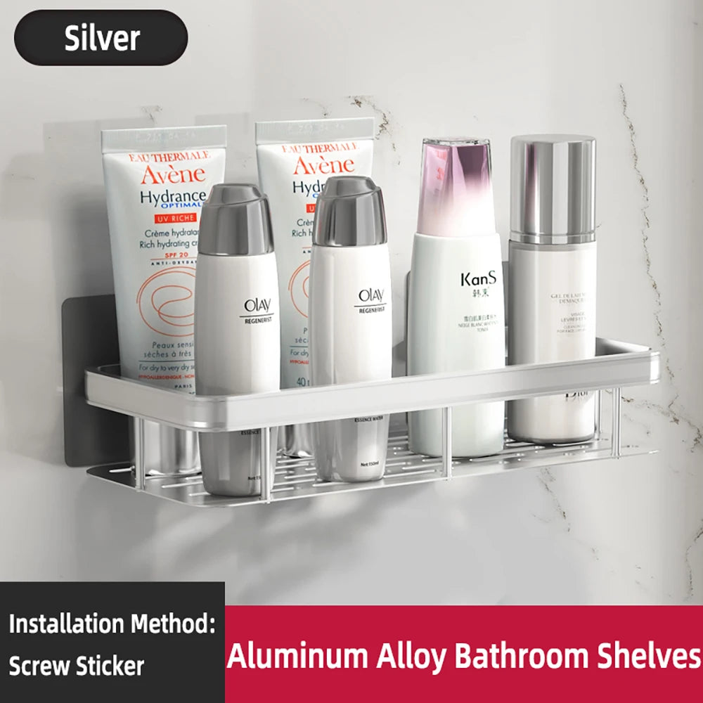 étagère d'angle murale sans perçage pour douche et serviettes - vue 18 sur 18
