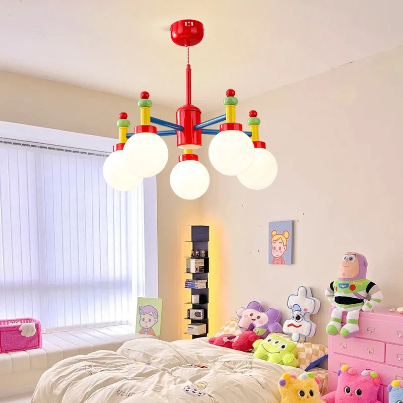 lustre led moderne pour chambre d'enfant style médiéval memphis - vue 5 sur 7