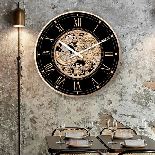 horloge murale rétro silencieuse à quartz pour restaurant américain - vue 6 sur 7