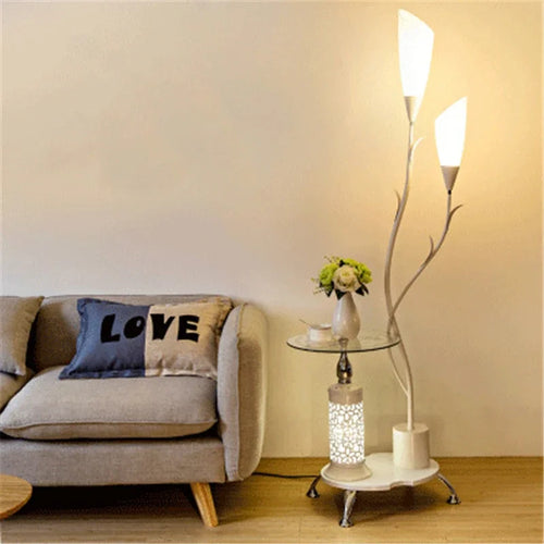 lampadaire moderne avec table intégrée design nordique créatif - vue 9 sur 13
