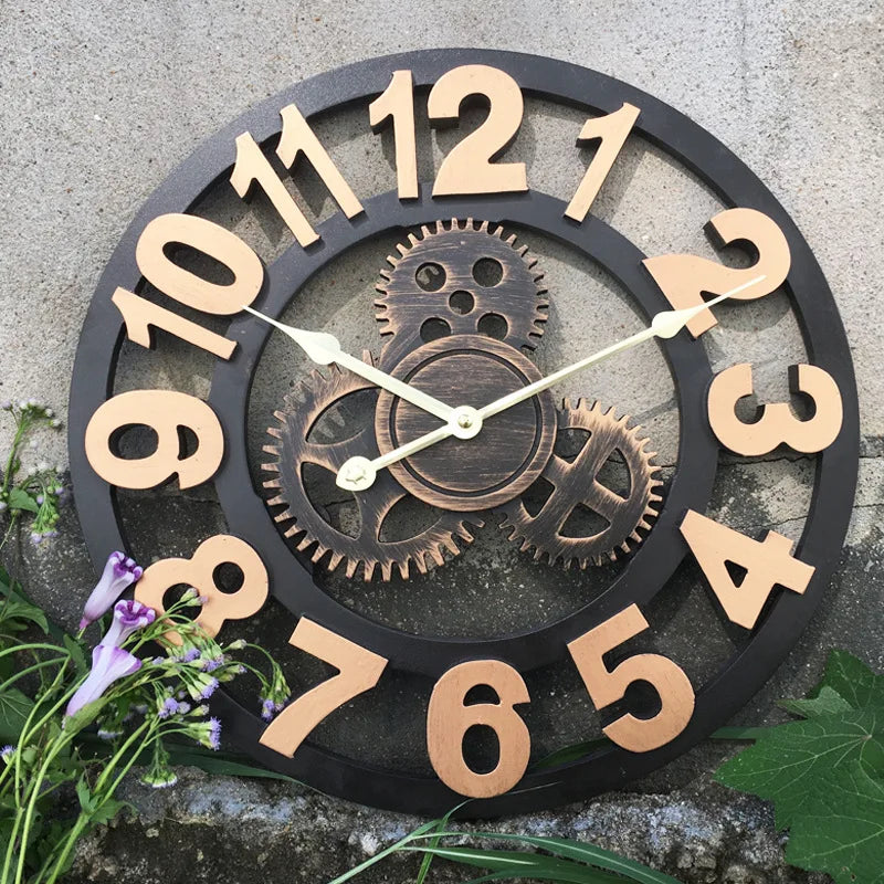 autocollants muraux rétro pour décoration horloge alarme tendance - vue 2 sur 7