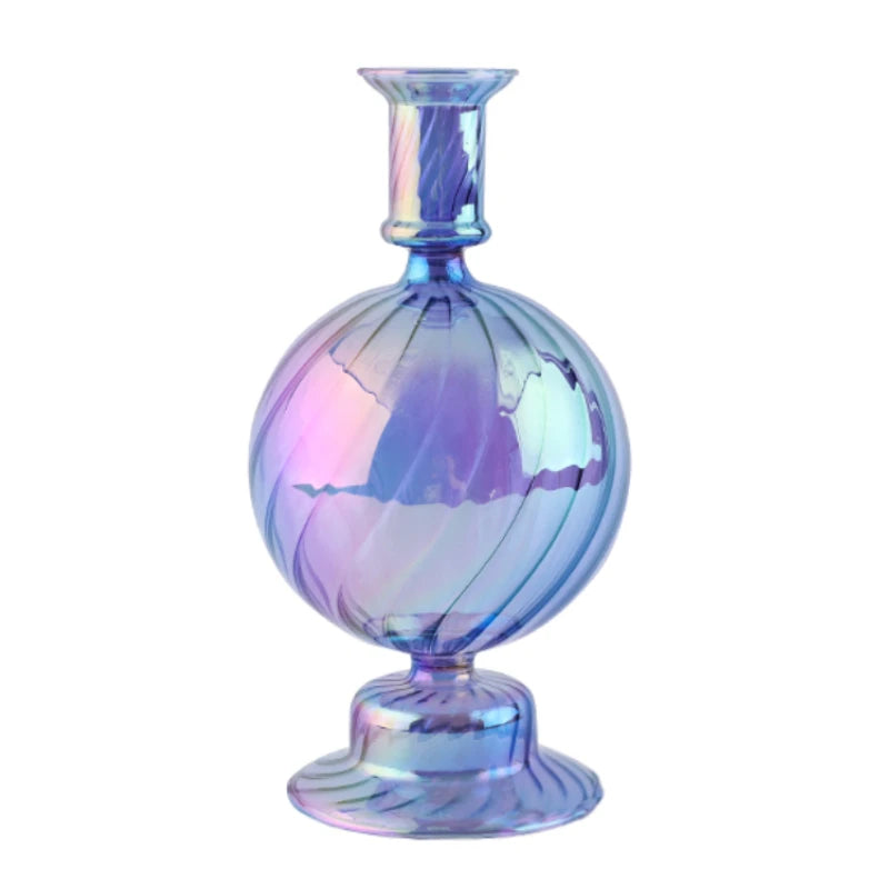 bougeoirs rétro coniques haut en verre pour décoration - vue 12 sur 32