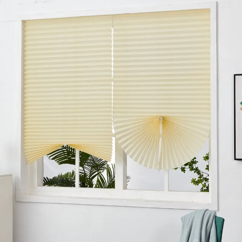 Store plissé occultant tissu pour fenêtre chambre cuisine - vue 7 sur 16