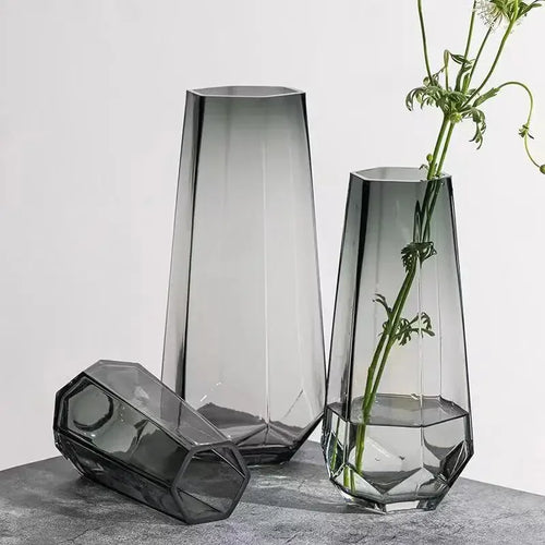 vase créatif en verre transparent pour fleurs décoratives - vue 2 sur 14