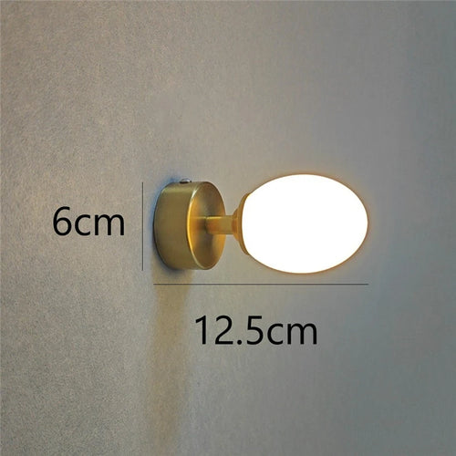 applique murale moderne design œuf de canard minimaliste à led - vue 7 sur 8