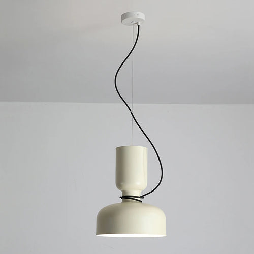 suspension nordique led en fer forgé design moderne - vue 6 sur 17