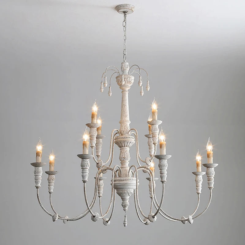 lustre en bois massif pour décoration intérieure et éclairage - vue 2 sur 10
