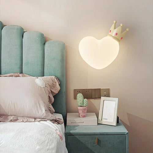 applique murale led en forme de cœur pour chambre d'enfant - vue 6 sur 12