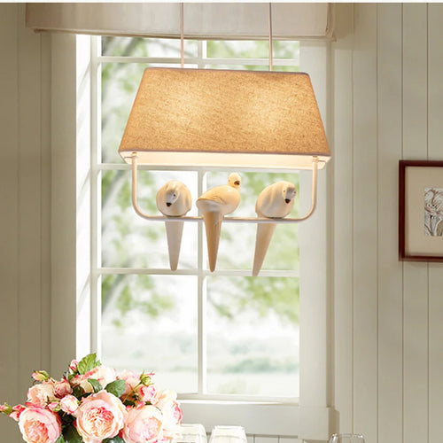 lustre style japonais simple avec suspension oiseau - vue 4 sur 10