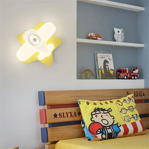 applique murale led en forme d'avion ou d'étoile pour enfants - vue 4 sur 9
