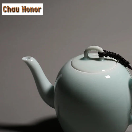 Theiere porcelaine artisanale style kung fu avec accessoires - vue 3 sur 7
