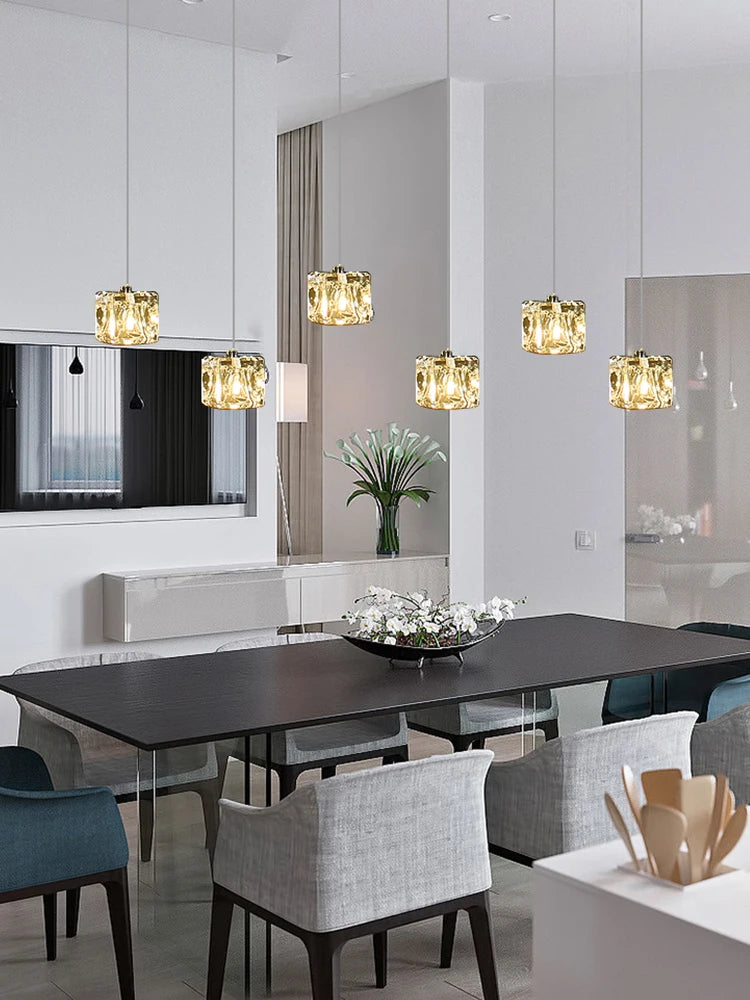 lustre moderne en cristal pour illumination intérieure élégante - vue 4 sur 12