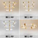 lustre moderne en cristal design nordique pour décoration intérieure