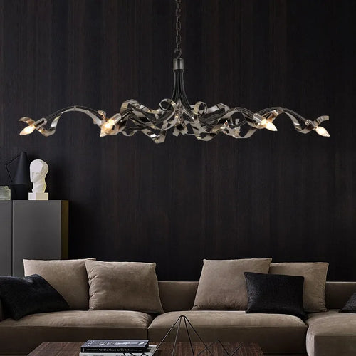 lustre postmoderne de luxe en acier inoxydable simple et personnalisé - vue 3 sur 8