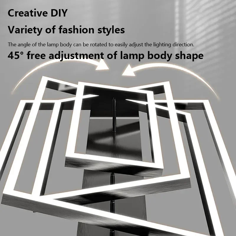 plafonnier led moderne style industriel pour décoration intérieure - vue 5 sur 12