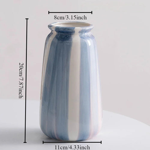 vase en céramique peint à la main pour fleurs séchées et fraîches - vue 13 sur 12