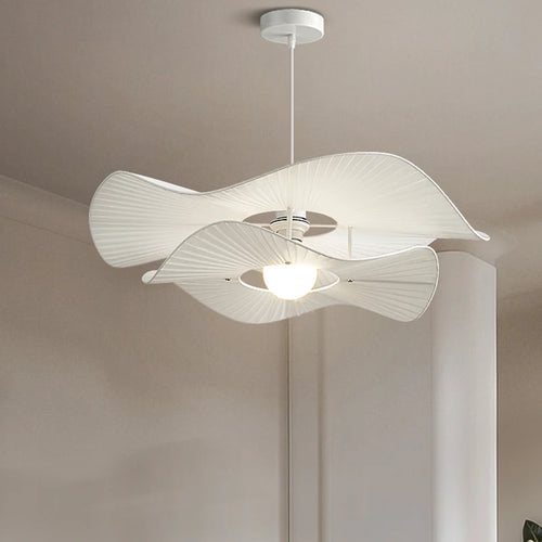 lustre nordique à chapeau en tissu led d'intérieur - vue 2 sur 7