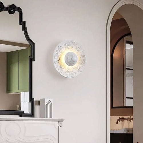 applique murale en résine d'ange sculptée décorative à led - vue 5 sur 19