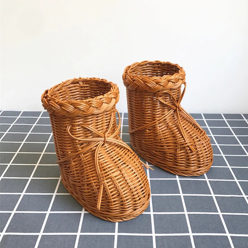 panier de rangement en rotin tissé style animal fait main - vue 6 sur 29
