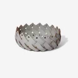 paniers de rangement en cuir tressé faits main de luxe - vue 9 sur 9
