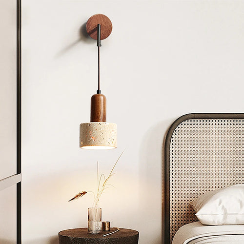 applique murale led wabi sabi style chaud pierre naturelle - vue 3 sur 6