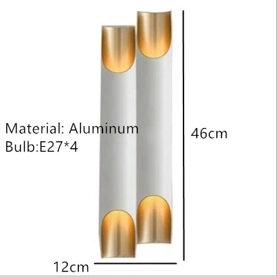 applique murale nordique en aluminium avec éclairage led moderne - vue 13 sur 12