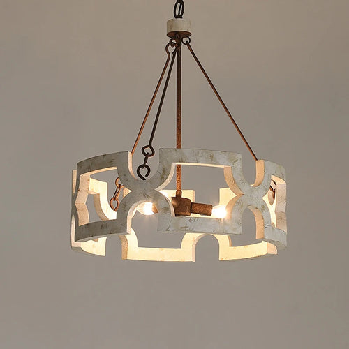 Créatif américain Rural bois lustre lumière salon salle à manger couloir magasin de vêtements boutique Restaurant suspension lampe - vue 2 sur 8