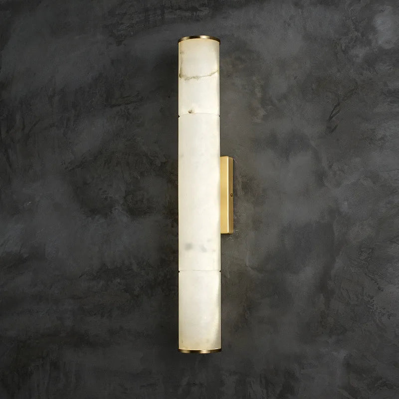 Applique murale LED cylindrique en marbre naturel - vue 4 sur 10