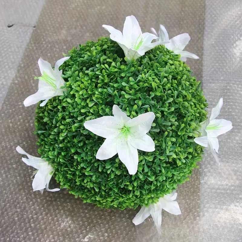 boule décorative en buis artificiel pour jardin mariage et balcon - vue 10 sur 10