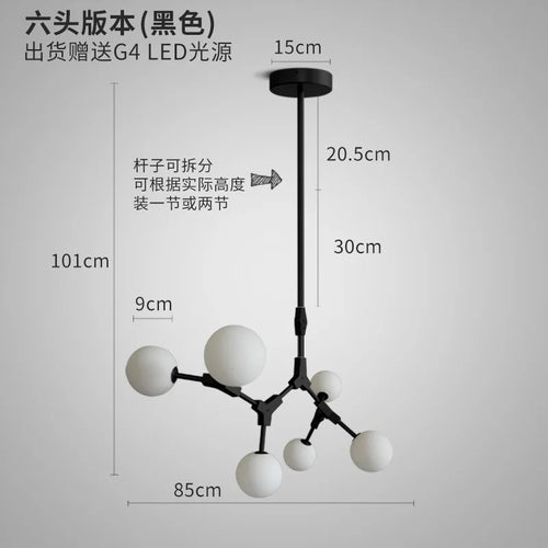 lustre moderne décoratif pour un intérieur nordique élégant - vue 10 sur 16