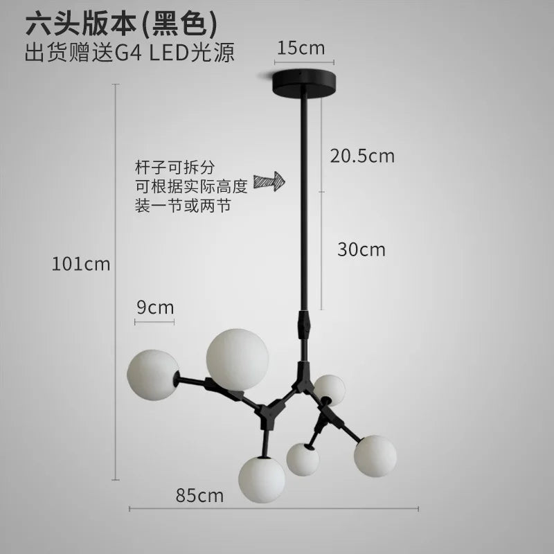 lustre moderne décoratif pour un intérieur nordique élégant - vue 9 sur 16