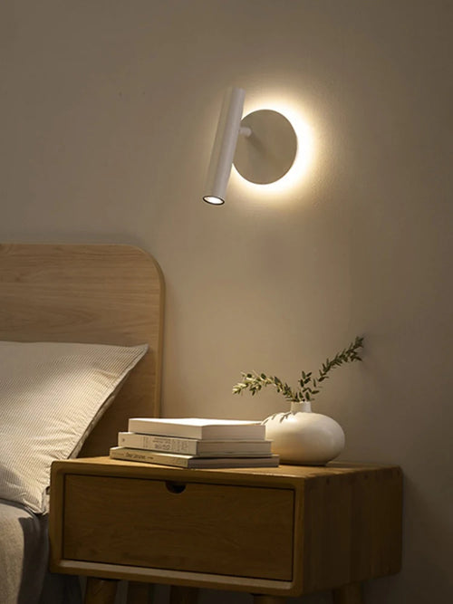 applique murale moderne minimaliste double source lumineuse rotative - vue 4 sur 8