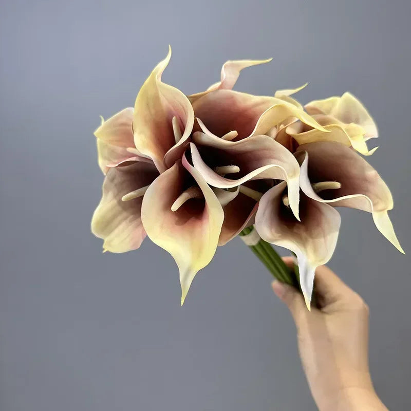 lot de 2 bouquets de lys calla artificiels pour décoration de mariage - vue 4 sur 11