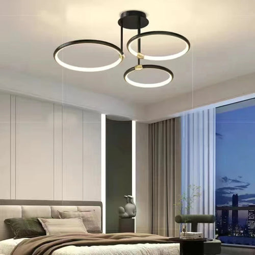 lustre led moderne avec télécommande et variateur pour intérieur - vue 3 sur 13