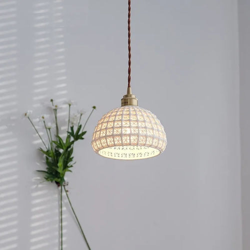 suspension loft vintage en céramique nordique led - vue 5 sur 6