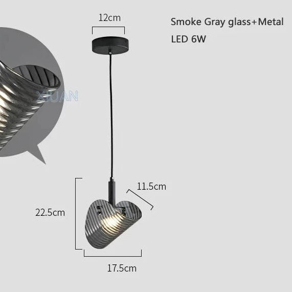 Suspension design enroulée à LED