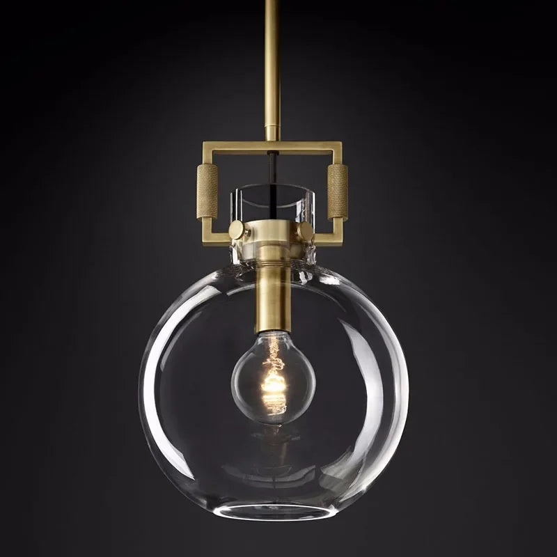 suspension en verre rétro américain style luxe décoratif - vue 16 sur 18