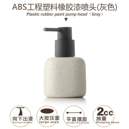 bouteille en céramique pour savon et gel douche portable